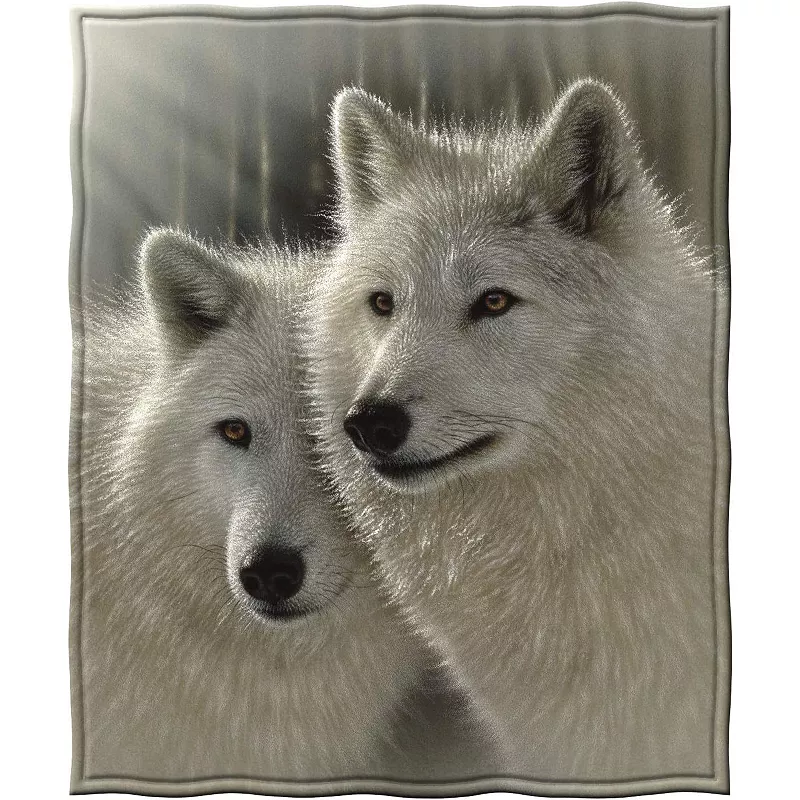 Sunlit Wolves Fleece Blanket For Bed 50 X 60， Soulmates Fleece Throw