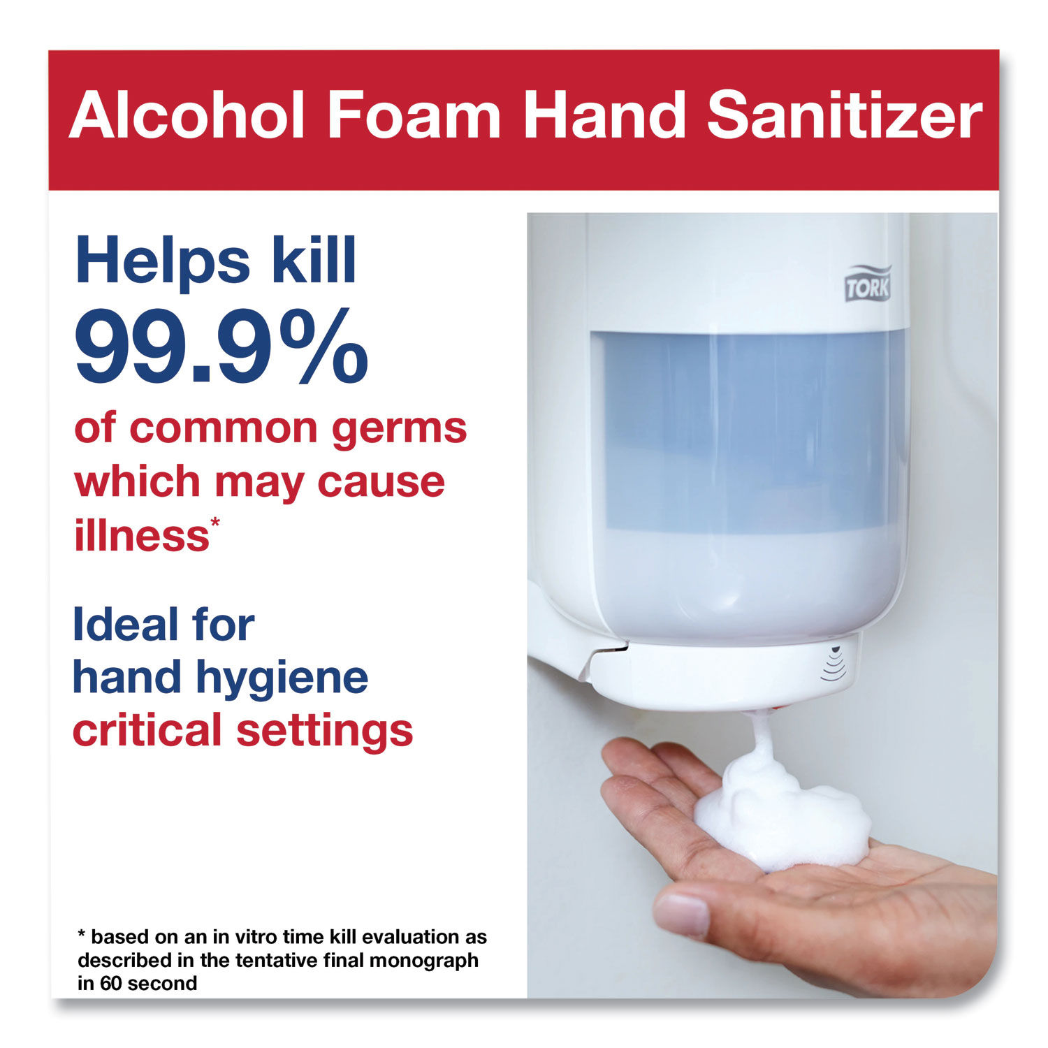 Premium Alcohol Foam Hand Sanitizer by Torkandreg; TRK400217