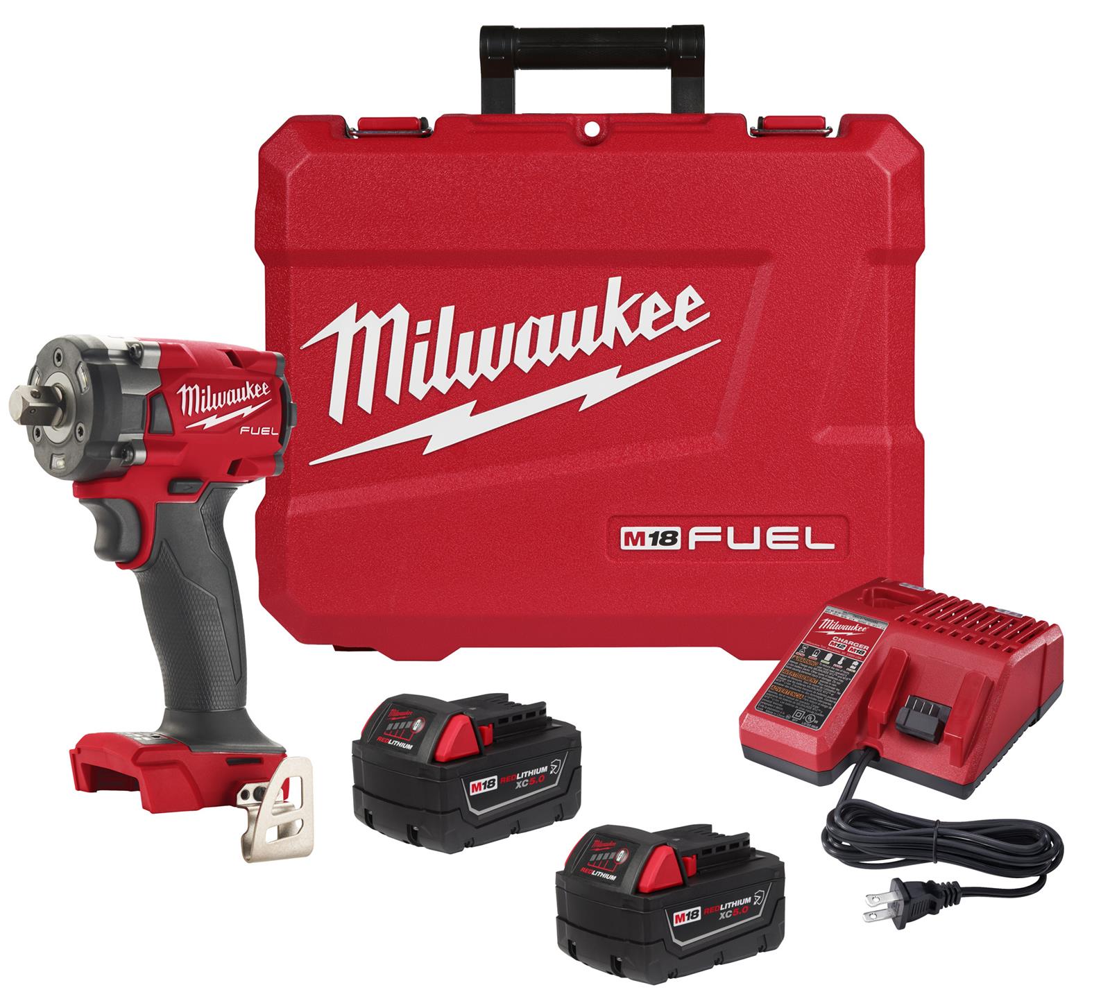 Milwaukee Tool 2855P-22R Milwaukee M18 FUEL 1/2 in. Compact Impact Wrenches