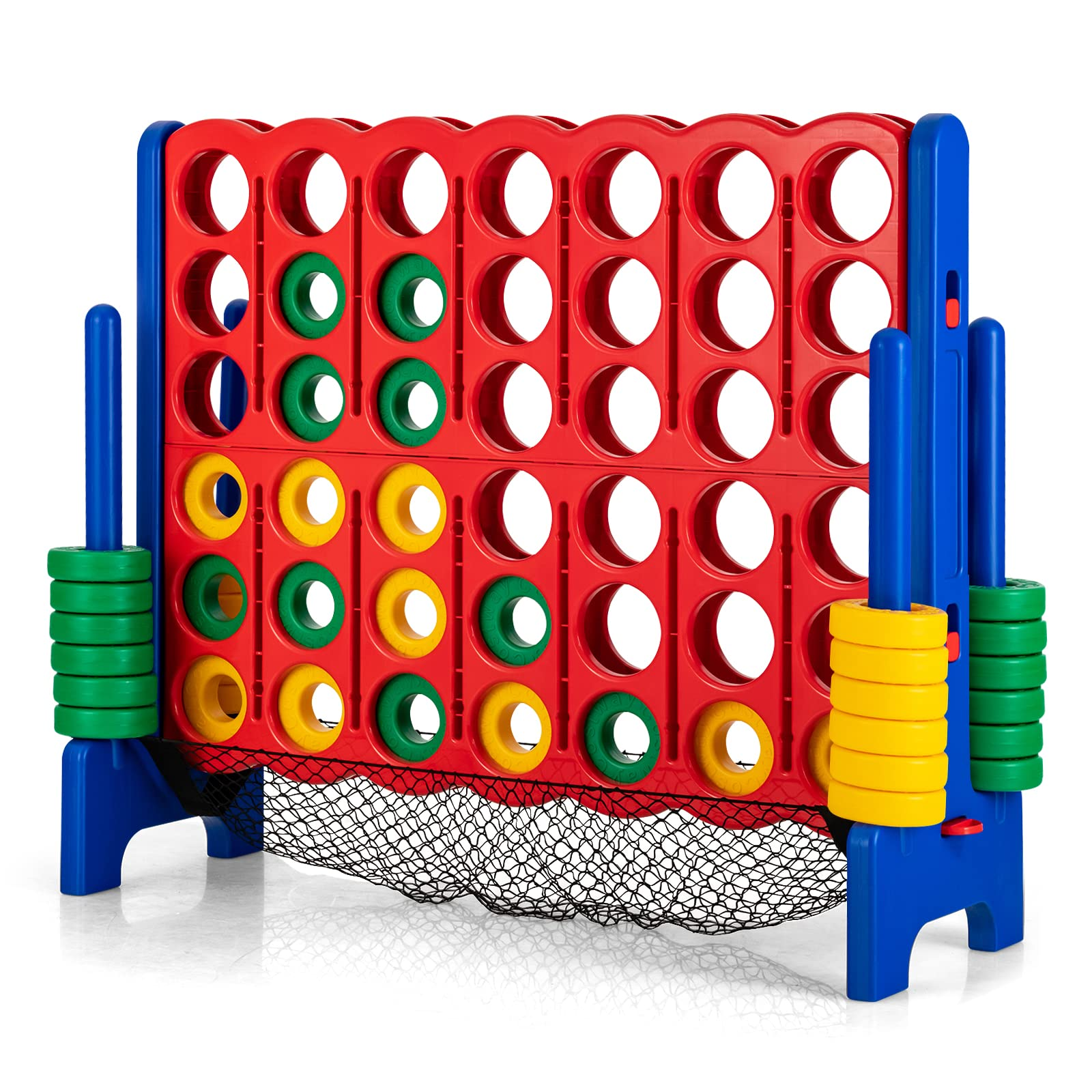 Costzon Jumbo 4-to-Score Giant Game Set, 3.5FT Tall Giant 4 in a Row Game