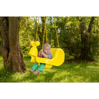 Creative Cedar Designs Yellow Snail Baby and Toddler Bucket Seat Swing with Seatbelt BP 019-Y