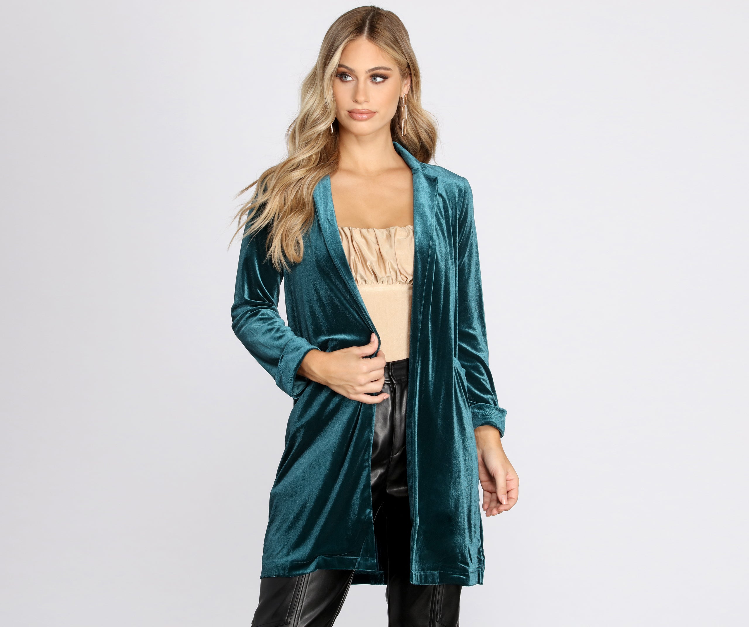 Oversized Luxe Velvet Blazer