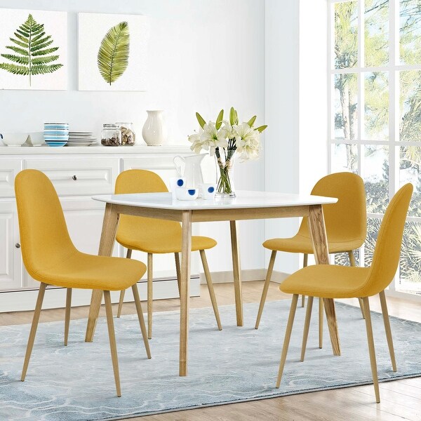 Modern Dining Chair set of 4 Line Kitchen Chairs