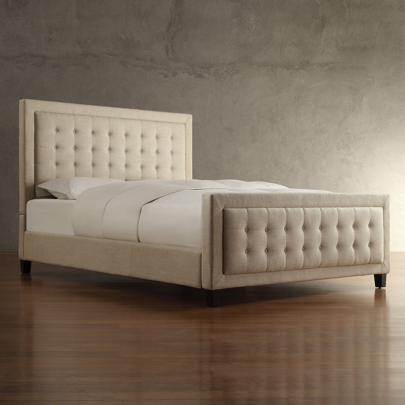 Weston Home Leyton Upholstered Low Profile Bed