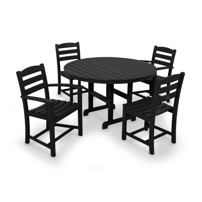 Polywood La Casa Café 5-Piece Round Farmhouse Dining Set PWS171-1