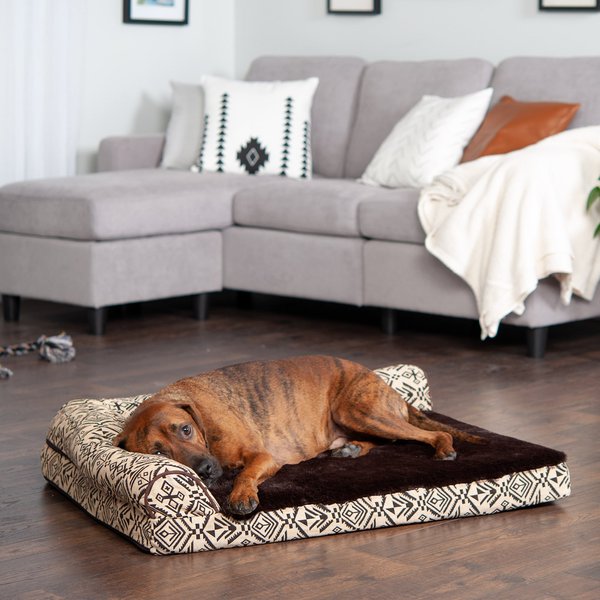 FurHaven Southwest Kilim Cooling Gel Deluxe Chaise Dog and Cat Bed