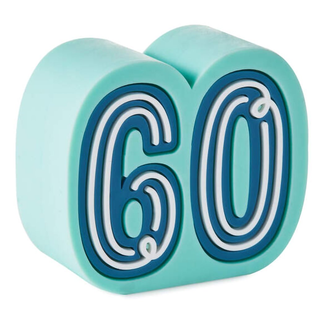 Hallmark  Charmers 60th Birthday Silicone Charm