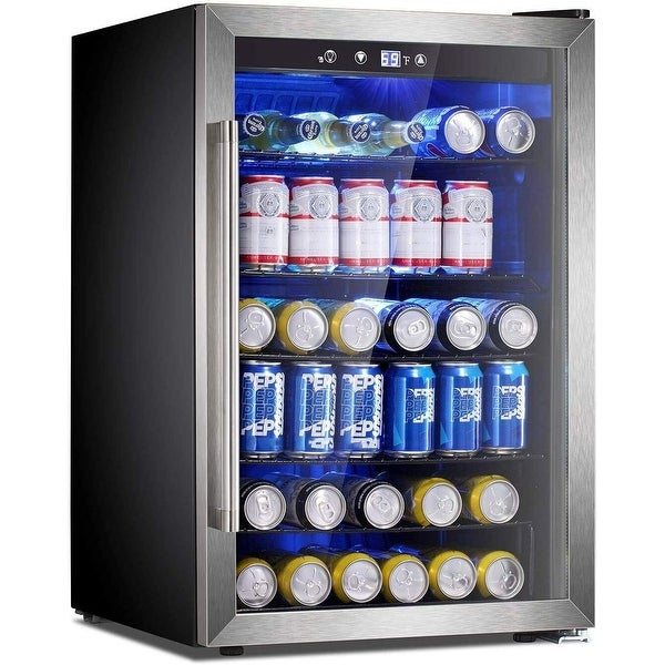 145 Can Wine Cooler Refrigerator Glass Door Fridge Compressor Freestanding