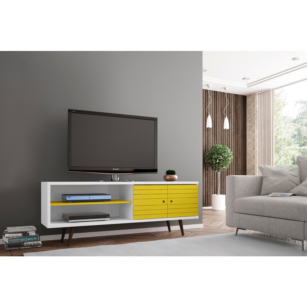 Manhattan Comfort Sortland Wooden Modern Media Cabinet Console