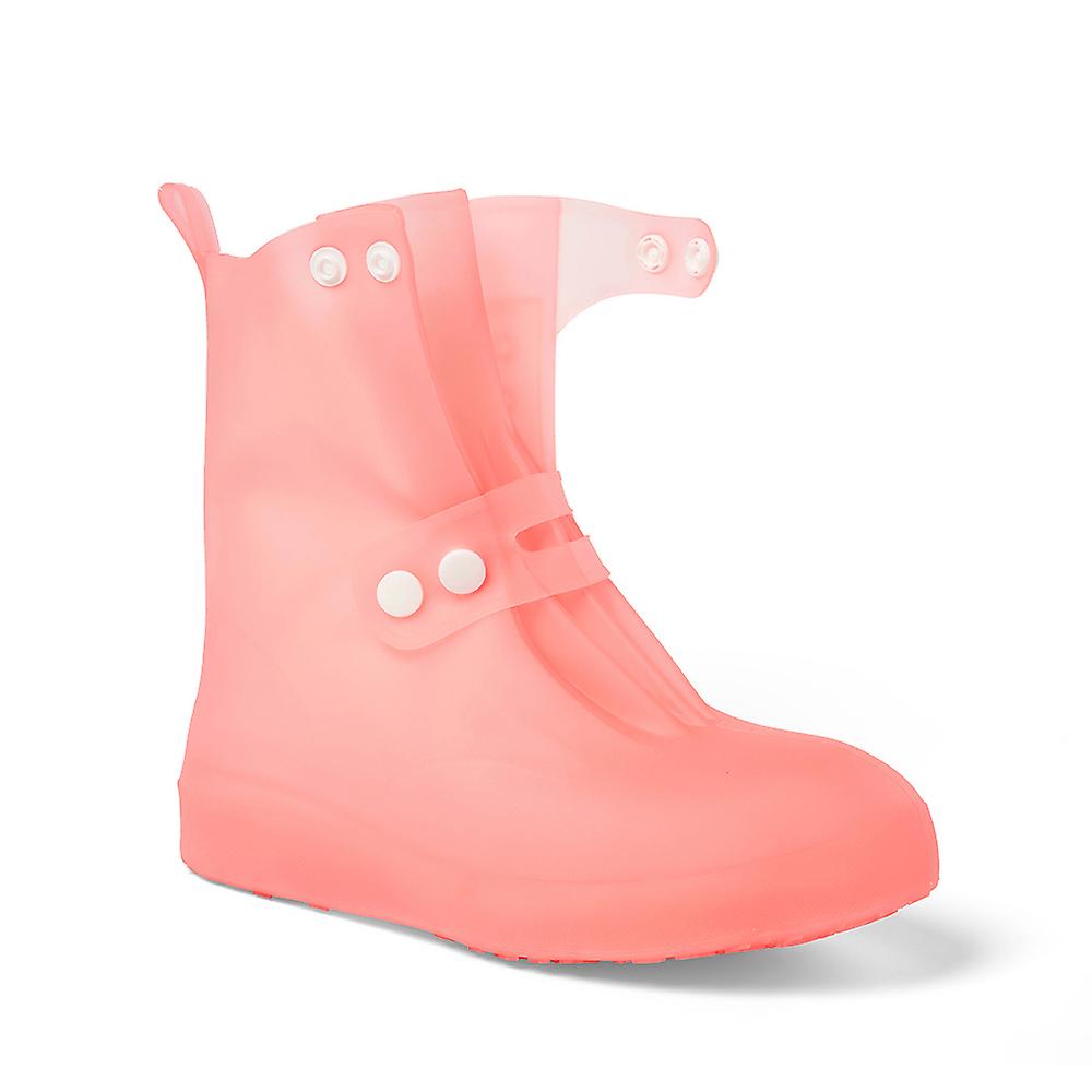 Fashion Women Reusable Tube Boots Children Transparent Water-resistant Rain Boots Pvc Nonslip Rainshoes White 44and45