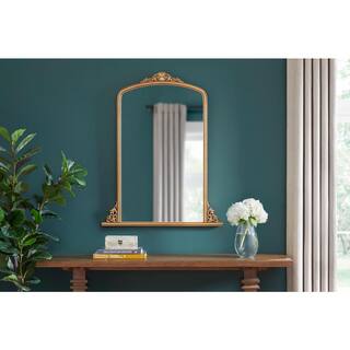 Home Decorators Collection Large Classic Arched Vintage Style Gold Framed Mirror (32 in. W x 41 in. H) H5-MH-954