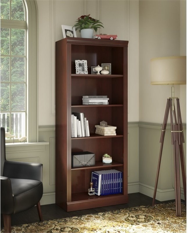 Kathy Ireland Office by Bennington 5 Shelf Bookcase   Transitional   Bookcases   by Arcadian Home  ampLighting  Houzz