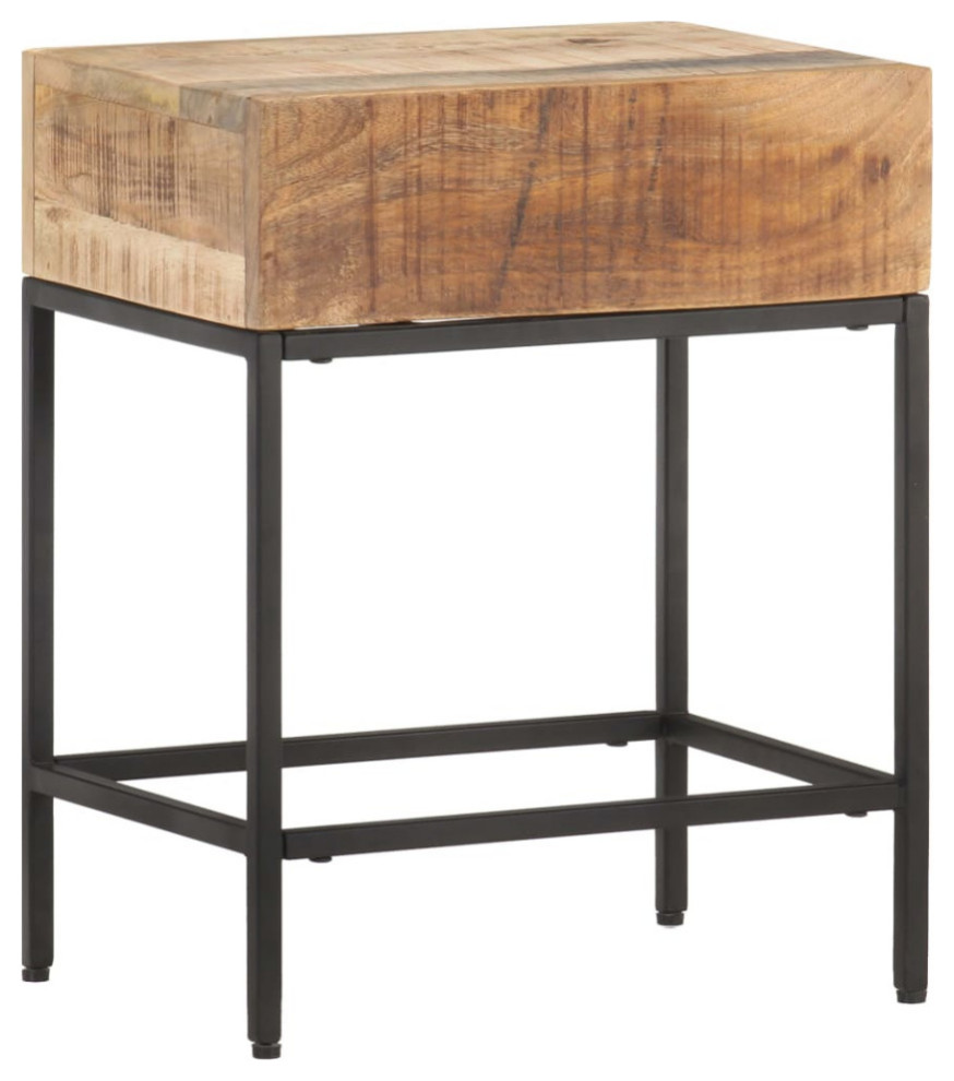 vidaXL Side Table End Table Living Room Vintage Coffee Table Solid Wood Mango   Industrial   Side Tables And End Tables   by vidaXL LLC  Houzz