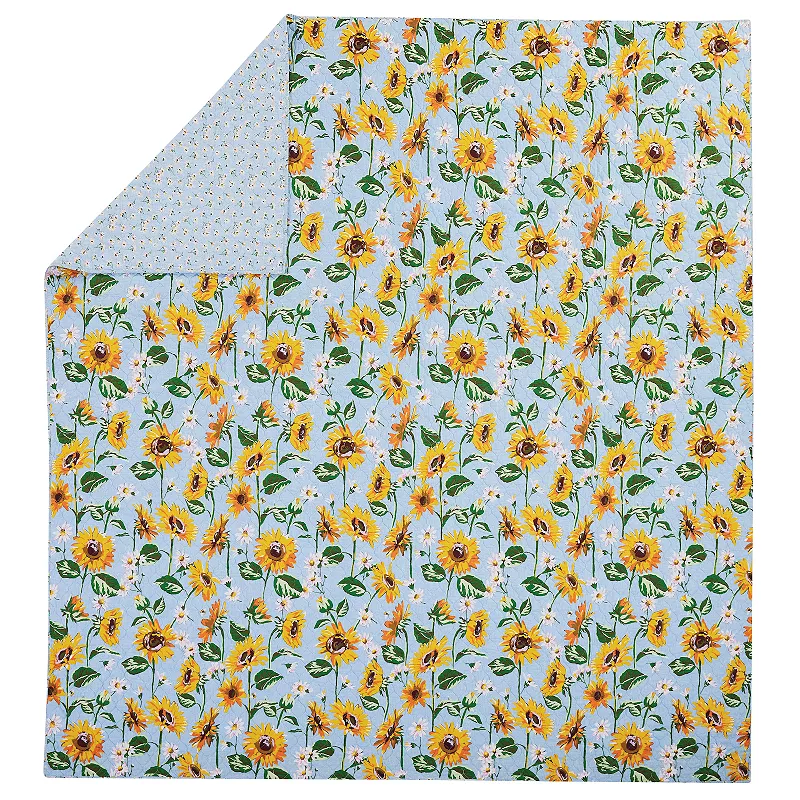 Vera Bradley Sunflower Sky Quilt Set with Shams