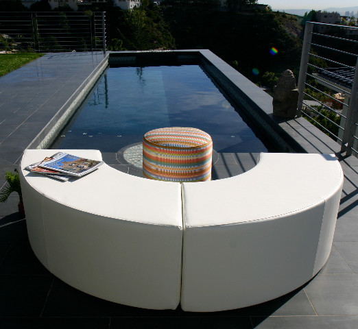 Arc Curved Outdoor Bench   Contemporary   Outdoor Benches   by la Fete Design  Houzz