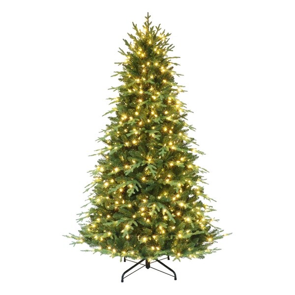 Puleo International 7.5 ft. Prelit Galveston Fir Artificial Christmas Tree with 800 Dual Color LED Lights