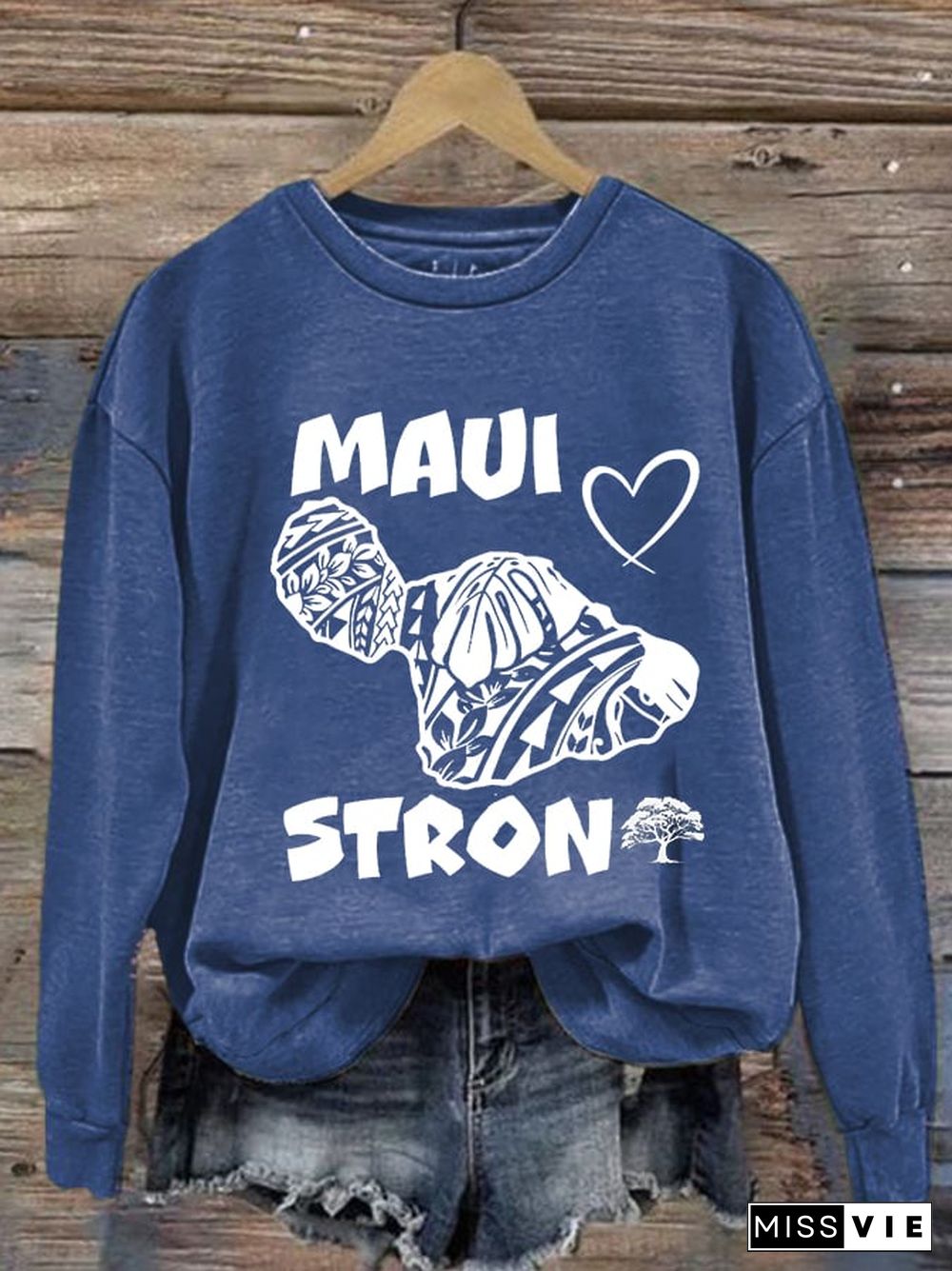 Women's Maui Strong Print Casual Sweatshirt