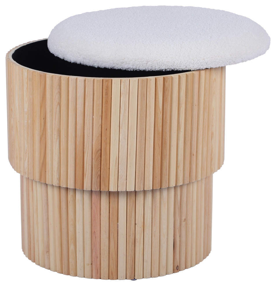 Sagano Storage Ottoman   Modern   Footstools And Ottomans   by TOV Furniture  Houzz