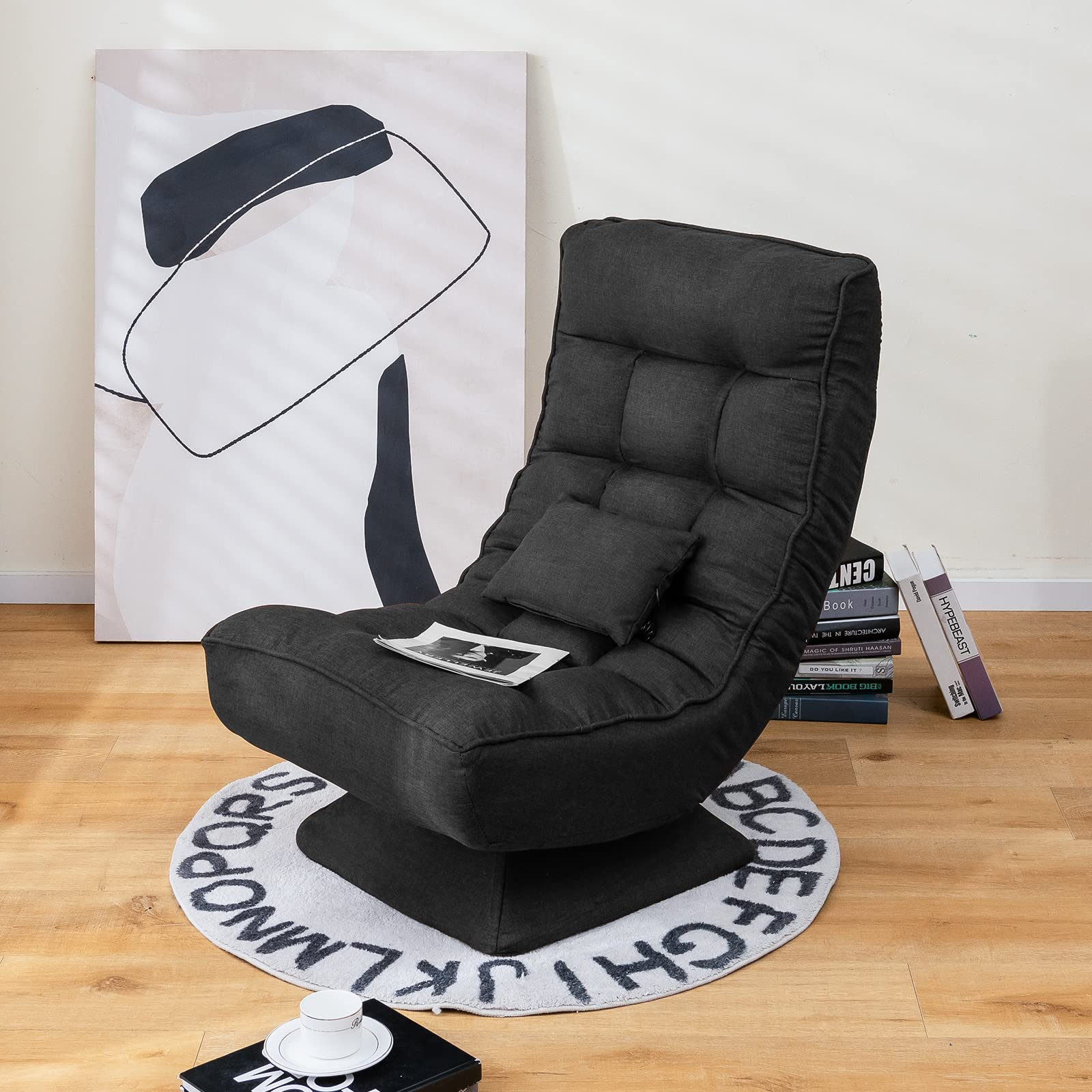 Giantex Adjustable Swivel Floor Chair - 5 Position Video Game Chair