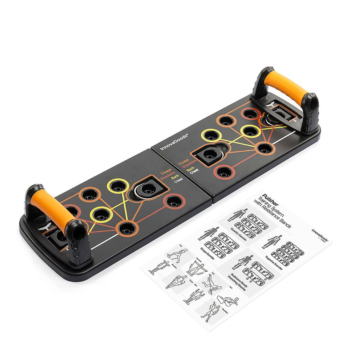 Push-Up Board with Resistance Bands and Exercise Guide Pulsher InnovaGoods