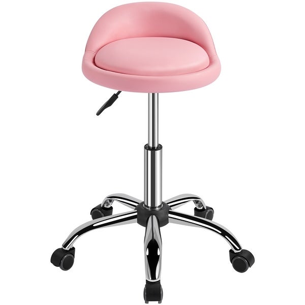 Yaheetech Height Adjustable Rolling Salon Stool Swivel Massage Stool