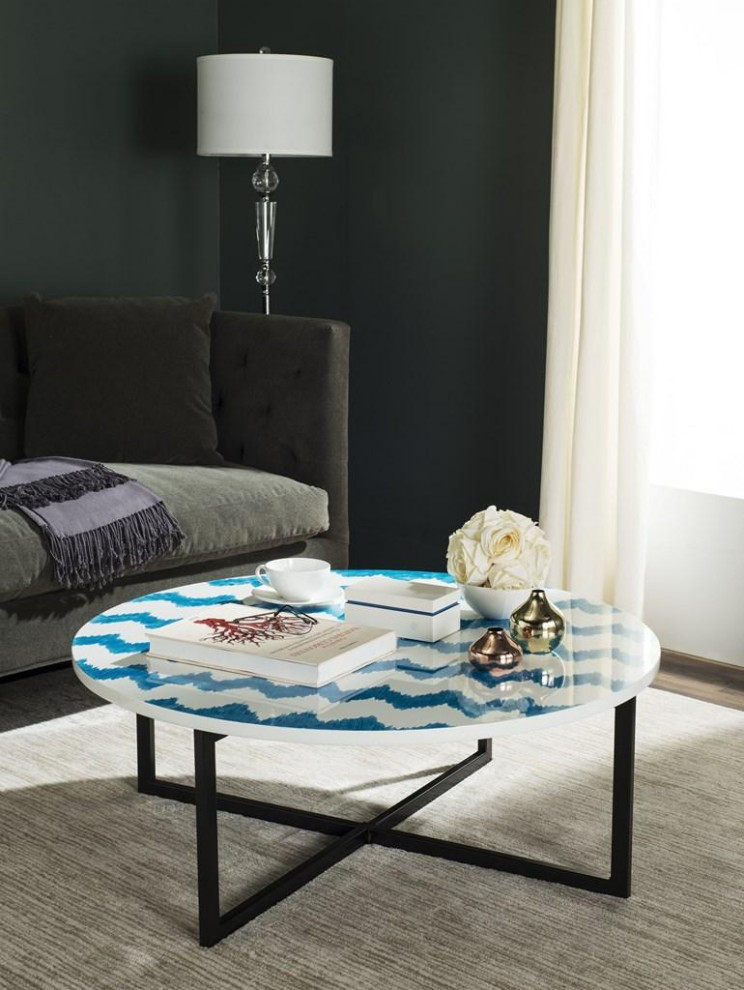 Polli Coffee Table  Blue/White   Contemporary   Coffee Tables   by Rustic Home Furniture Deco  Houzz