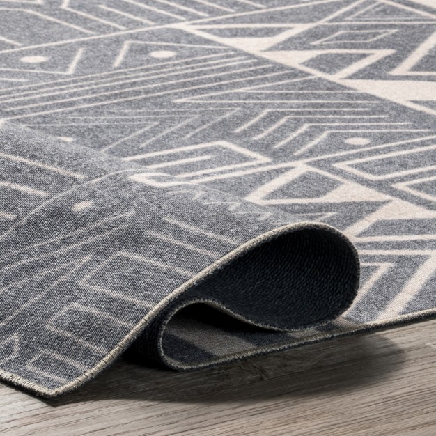 Nuloom Hedy Geometric Machine Washable Area Rug