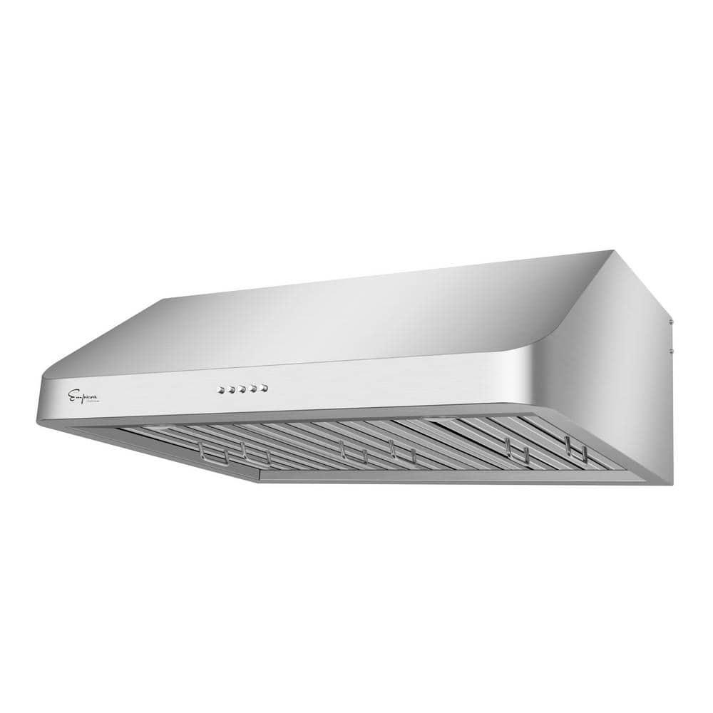 Empava 36 in Ducted Under the Cabinet Range Hood in Stainless Steel with Permanent Filters and LED Lights