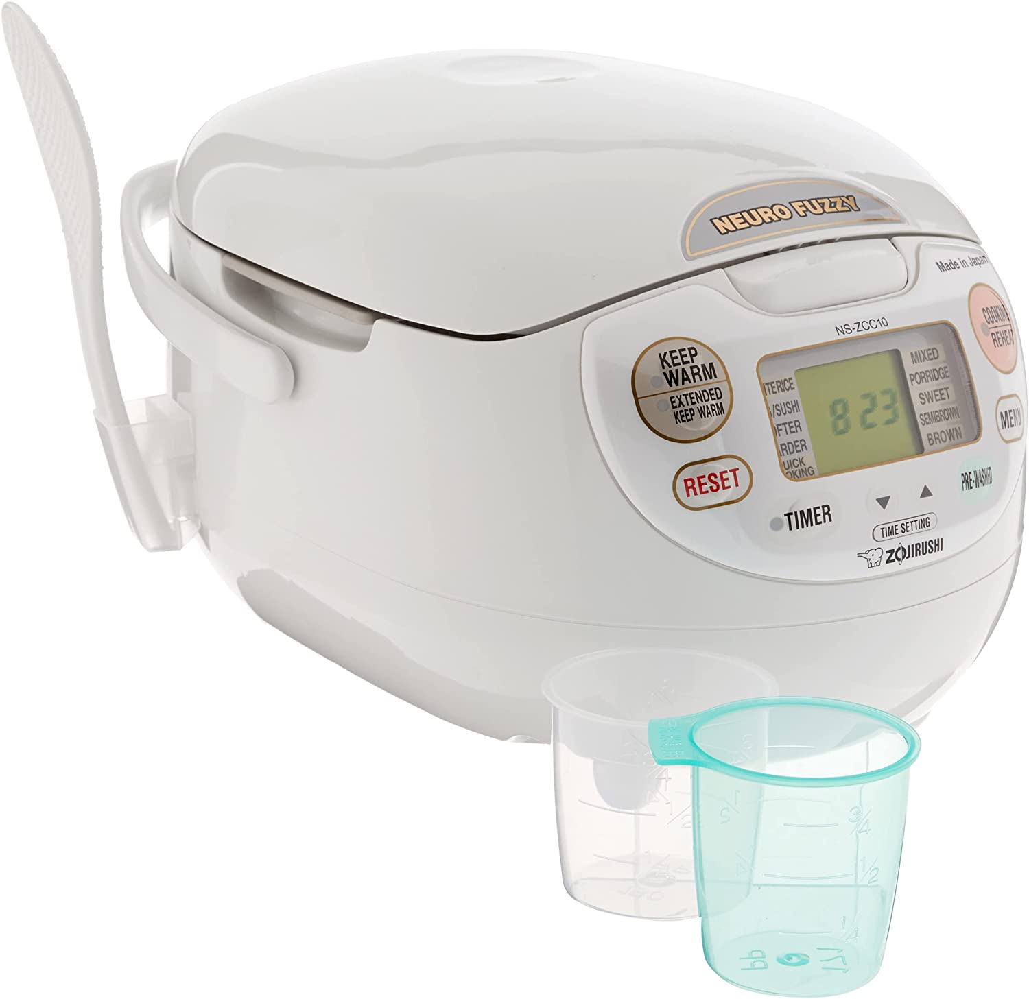 Zojirushi, Made in Japan Neuro Fuzzy Rice Cooker, 5.5-Cup, Premium White