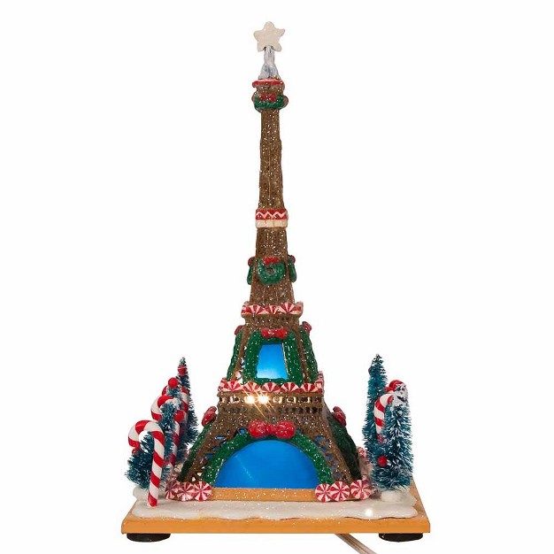 Kurt Adler 10 inch Claydough Eiffel Tower With C7 Bulb