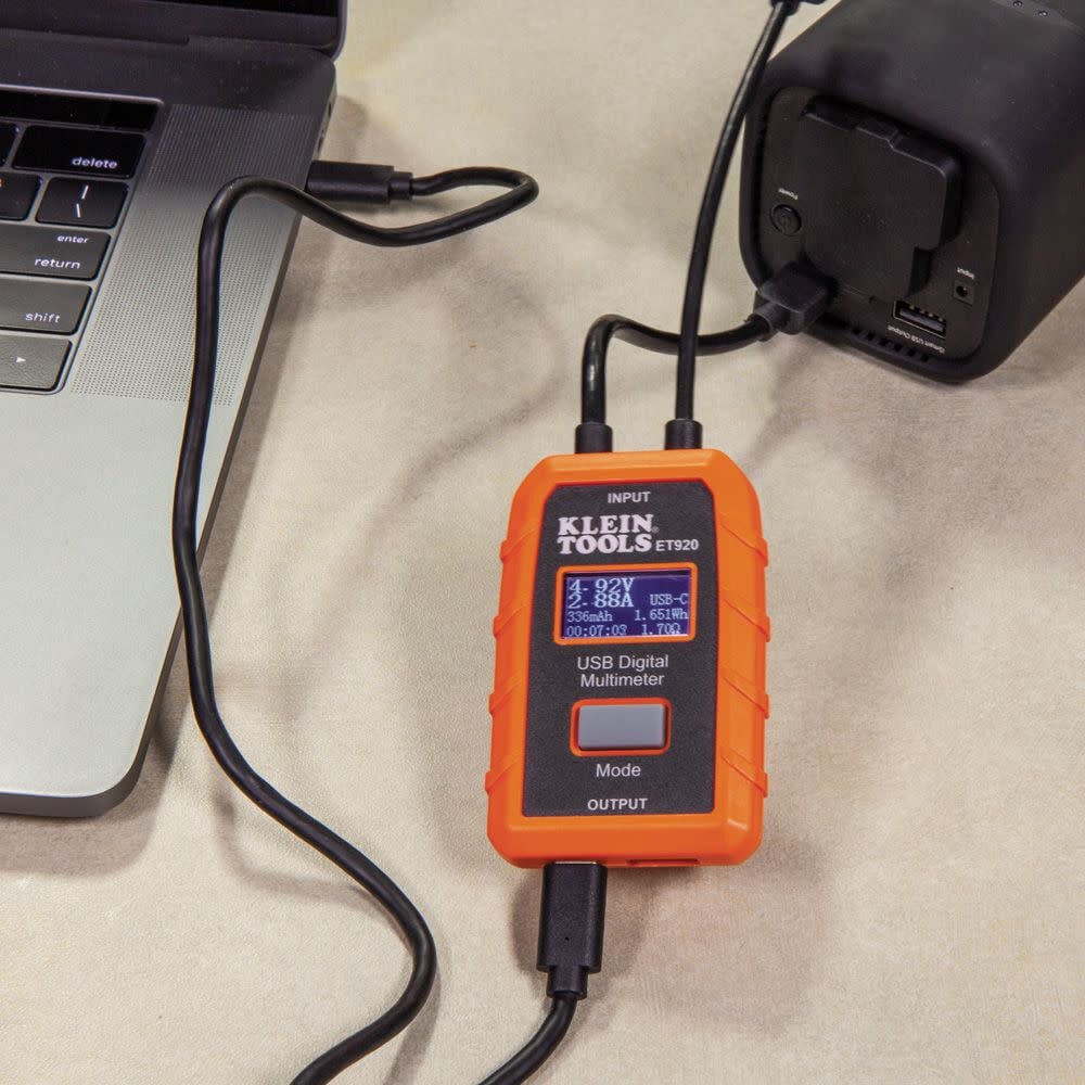 Klein Tools USB Digital Meter USB Type A and C ET920 from Klein Tools