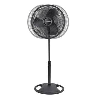 Lasko Adjustable-Height 16 in. 3 Speed Black Oscillating Pedestal Fan 2521