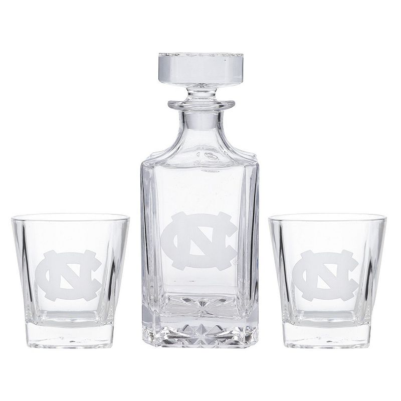 North Carolina Tar Heels 3-Piece Decanter Set