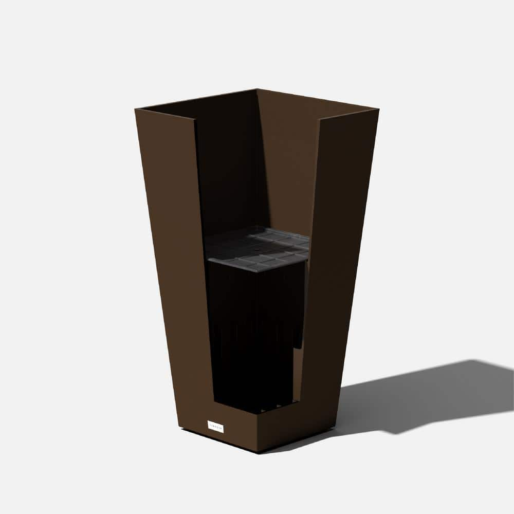 Veradek Midland 30 in. Espresso Plastic Tall Square Planter MV32E