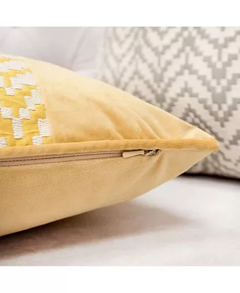 Homey Cozy Hannah Chevron Bow Throw Pillow