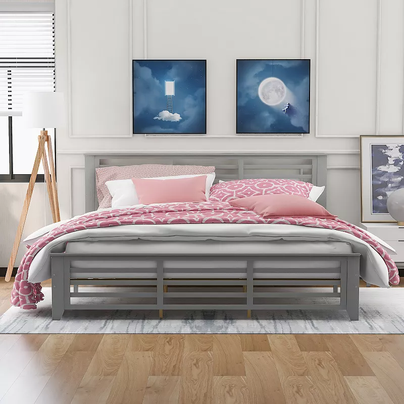 Merax King Size Platform Bed