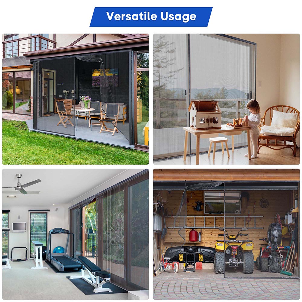 Yescom Magnetic Garage Screen Door for 2 Car Garage 16x7ft