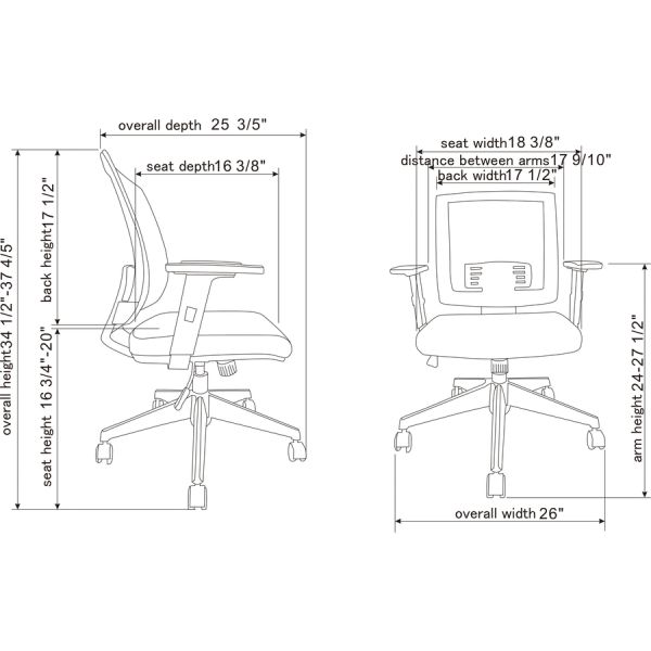 Lorell Mid-back Task Chair