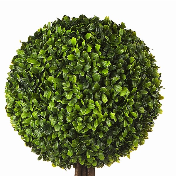 Enova Home Artificial Boxwood Single Ball Round Topiary Fake Plants in Pot for Home Office Decoration