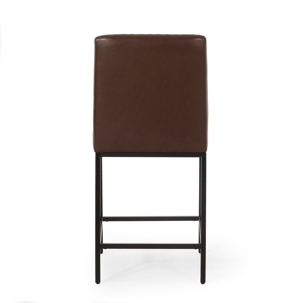 Osgood Contemporary Diamond Stitch Counter Stools (Set of 2) by Christopher Knight home