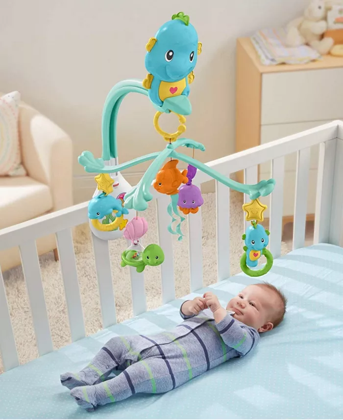 Fisher Price Musical  Magical  Light Up a Room and Sooth Your Baby Mobile Seahorse