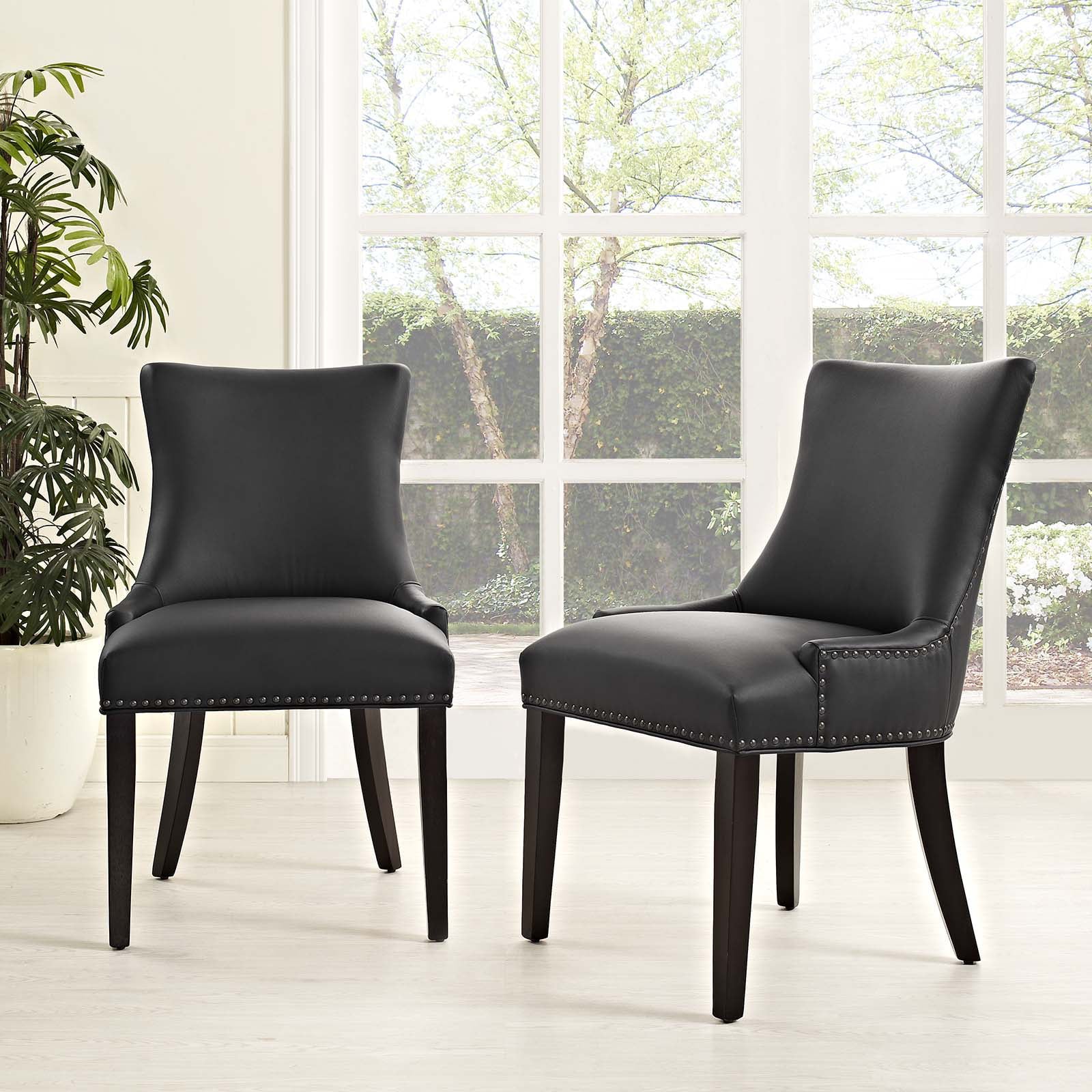 Marquis Dining Chair Faux Leather Set of 2-EEI-3498