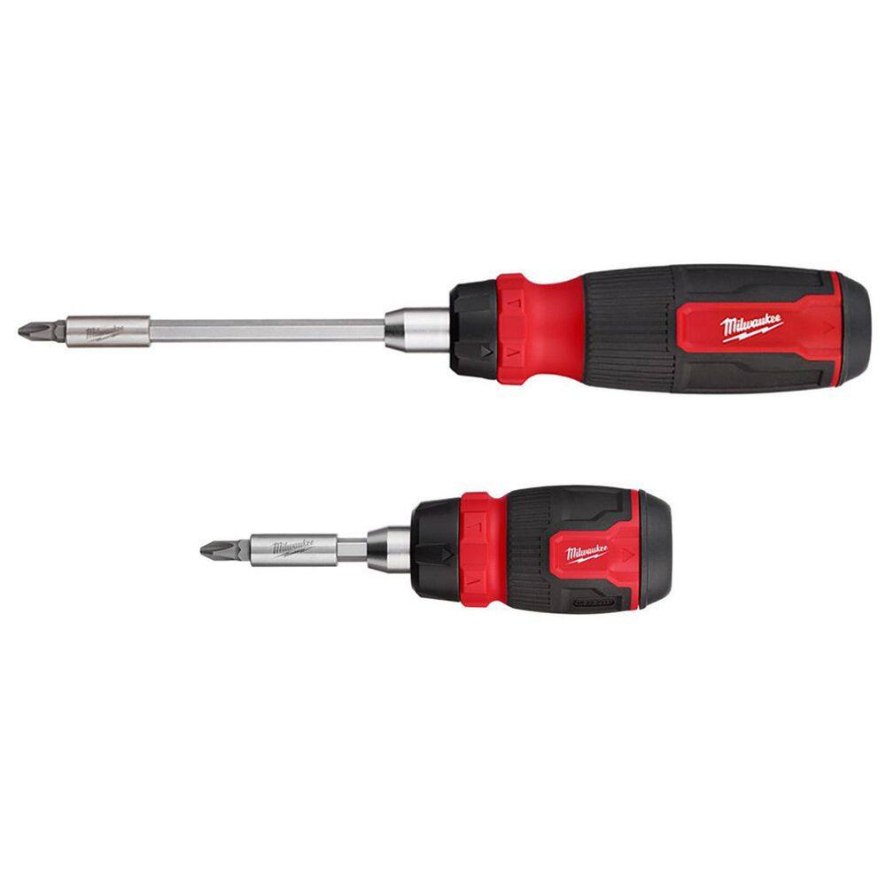 MW 14-In-1 Ratcheting Multi-Bit and 8-In-1 Ratcheting Compact Multi-bit Screwdriver Set (2-Piece) 48-22-2905