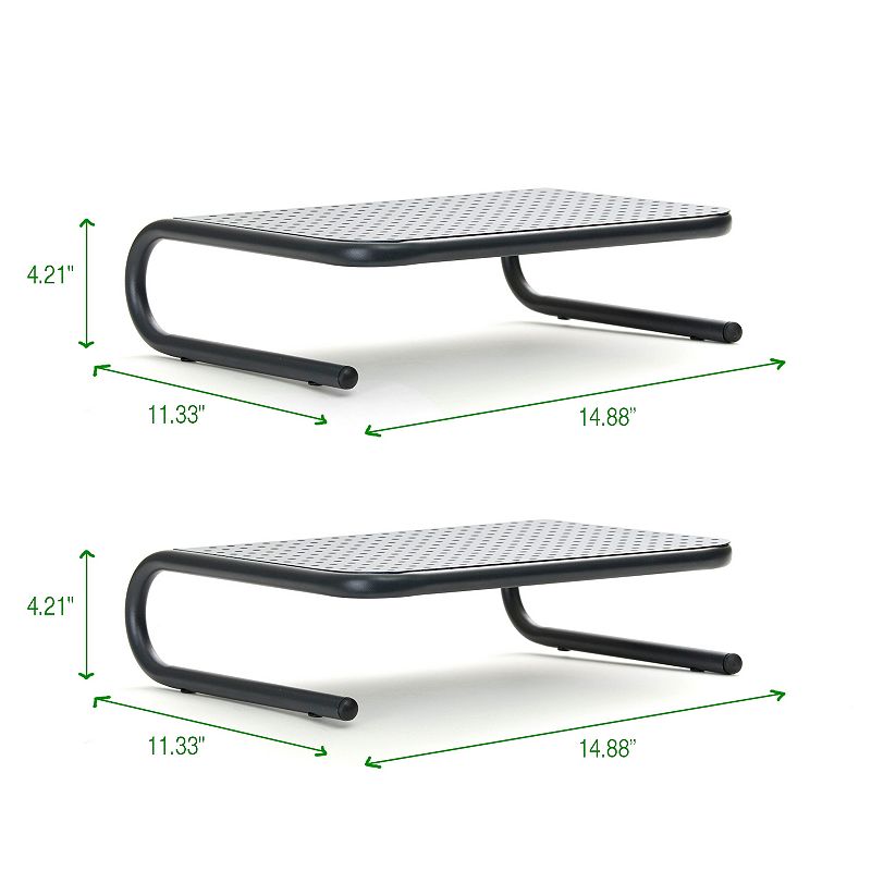 Mind Reader 2-pack Metal Monitor Stands