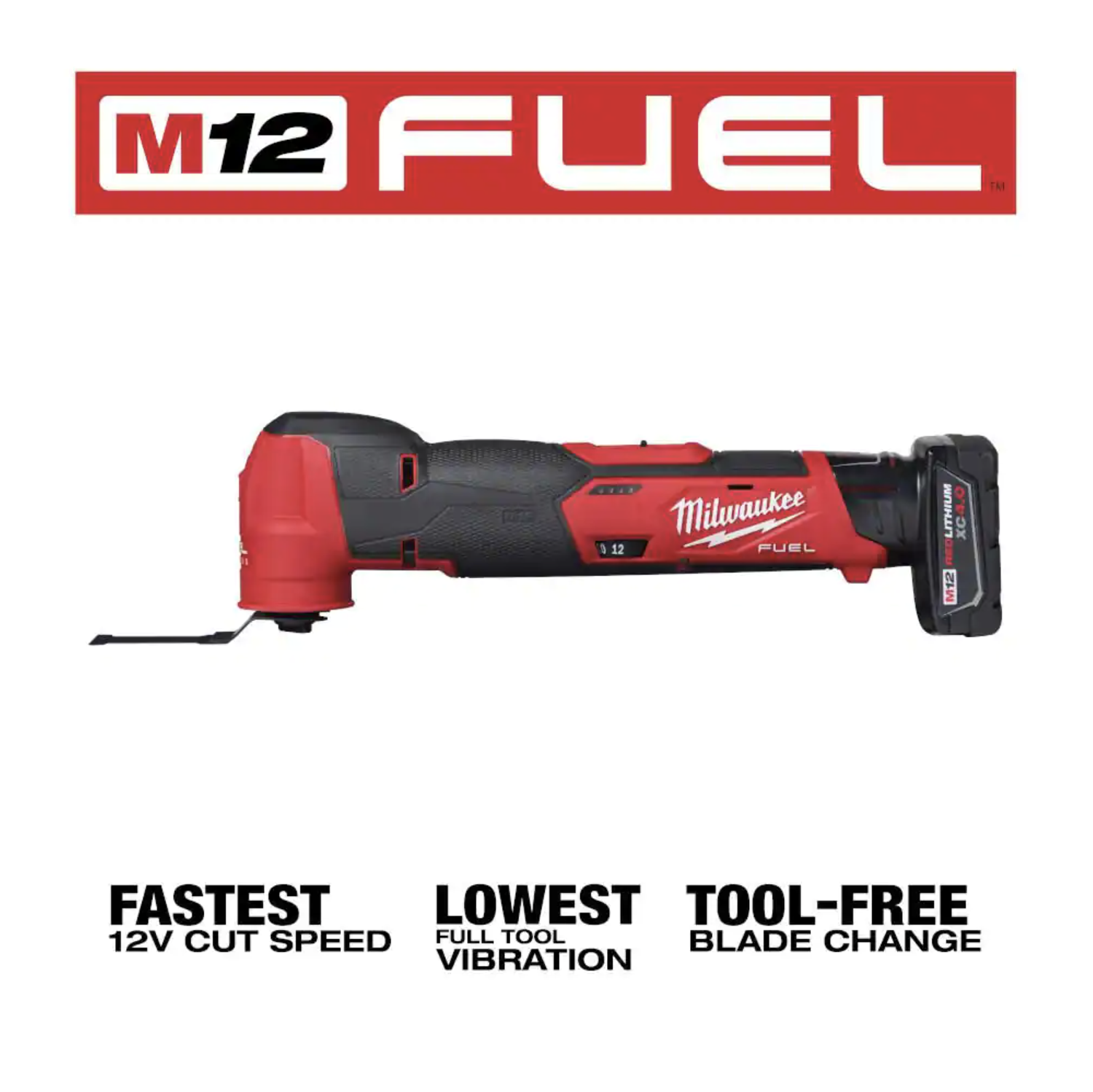 Milwaukee M12 FUEL 12-Volt Lithium-Ion Cordless Oscillating Multi-Tool Kit 2526-21XC