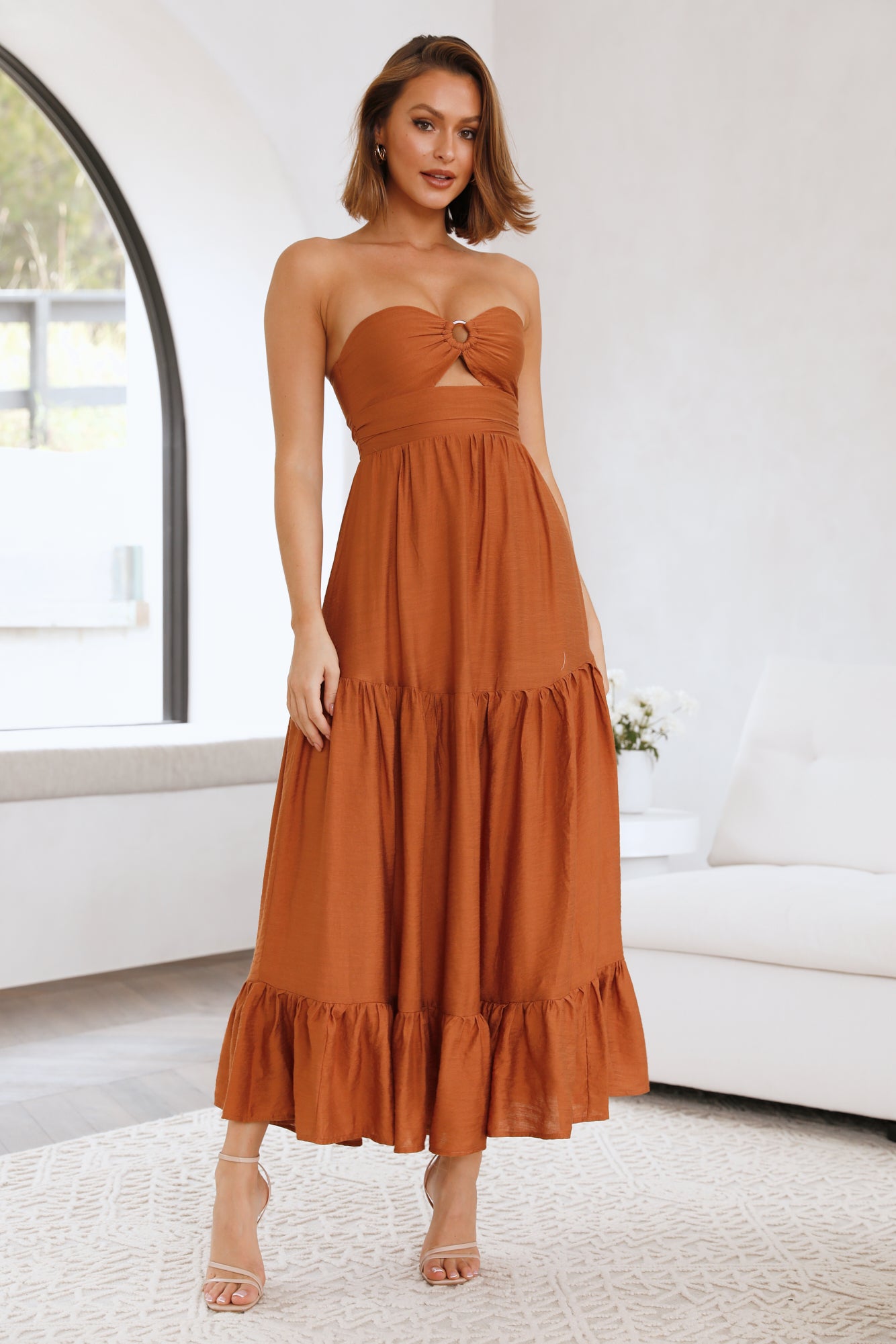 Desert Heart Maxi Dress Brown