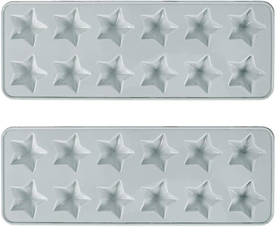 2 Pack 12 Cell Magic Stars Candy Mold(blue)