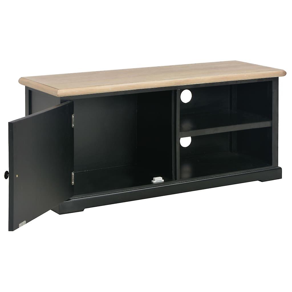 Tv Cabinet Black 90x30x40 Cm Wood