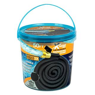 Xhose XHOSE 58 in. Dia. x 50 ft. Pro with Bonus Storage Bucket Dac-5 High Performance Lightweight Expandable Garden Hose 1680