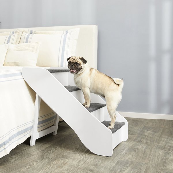 Frisco Deluxe Foldable Wooden Carpeted Cat and Dog Stairs